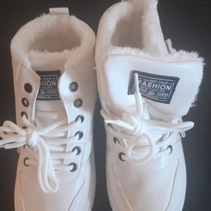 White Chunky Sole Sneakers